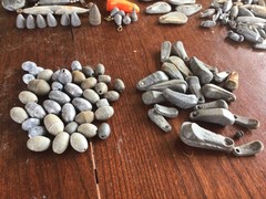 Fishing sinkers varies sizes and weights 5 pounds