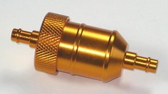 BILLET ALUMINUM IN LINE FUEL FILTER 1/4&Prime; FOR GO KARTS ATV DUNE BUGGY MOTORCYCLE