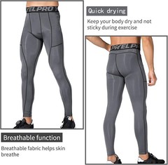 Men’s Compression Pants 3-Pack Sports Fitness Gym Running Tight Leggings
