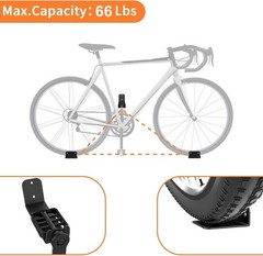 2 Pack Bike Pedal Hanger Wall Mount, Heavy Duty Horizontal Bike Rack for Garage