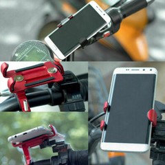 360° Bike Motorcycle Stand Aluminum Handlebar Mount Bicycle Cell Phone Holder