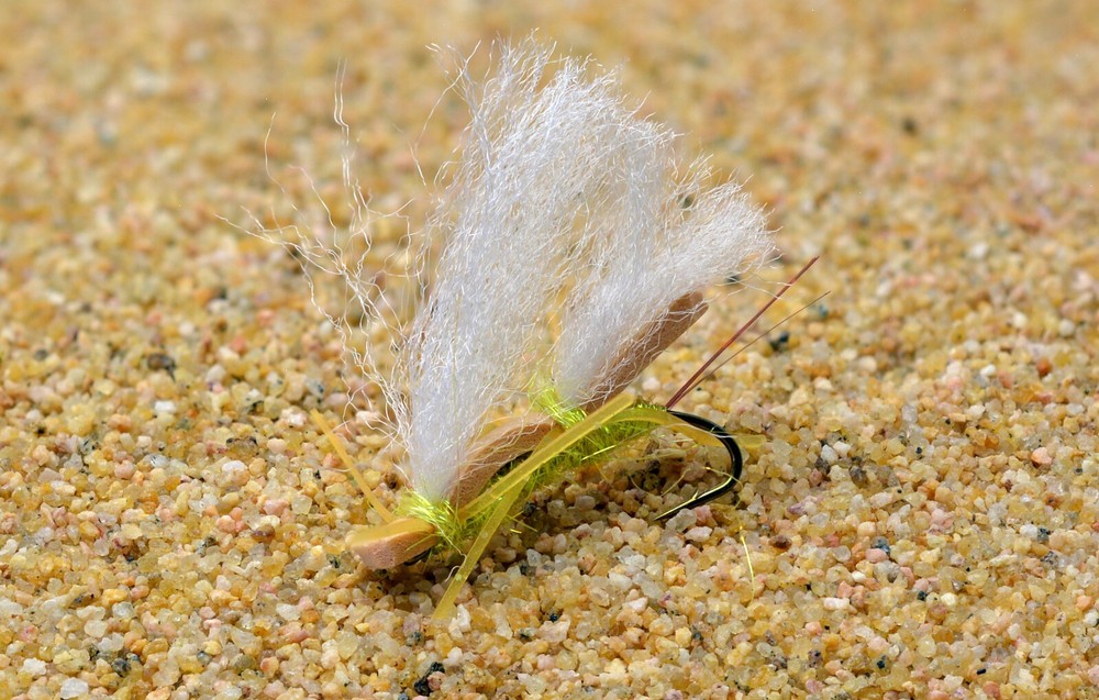 1 Doz Foam Chubby Chernobyl Hopper Yellow Dry Fishing Fly – Hook Size #8