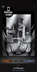 DIGITAL TOPPS WWE SLAM LIV MORGAN ICONIC CHROME 26 NEGATIVE BASE FLASH PACK