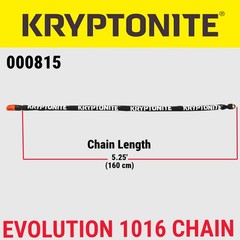 Kryptonite Evolution Series 4 1016 Integrated Chain 5.25ft (160cm)