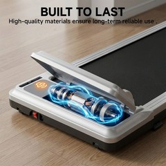 Alvantor Walking Pad Treadmill Ultra-Thin Under Quiet LED Remote Silver