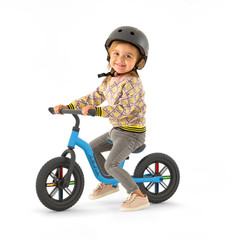 Chillafish Blue Buzzi 10&prime; Balance Bike for Kids, Toddler Bike Adjustable Seat