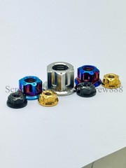 4pcs Titanium Nut M6 M8 M10 M12 M14 M16 Flange Fancy Nuts for Bike Motoycycle