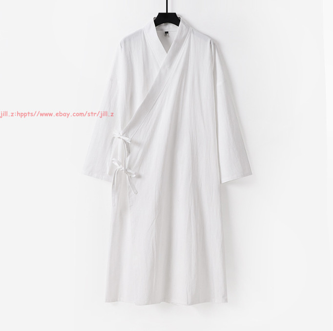 Unisex Wudang Taoist Robe Kung Fu Martial Arts Tai Chi Cotton Linen Long Tops
