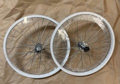 White Wheel Master 20 inch Alloy RIM Wheel Set BMX/ Bicycle, 3/8s Axle