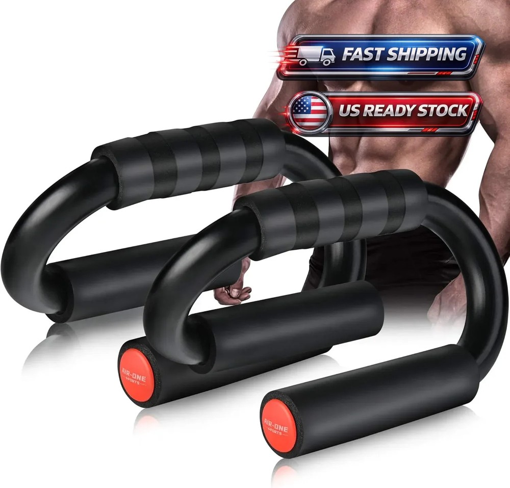 Ergonomic Push Up Bars (2 Pack) – Portable Push Up Handles for Men & Women