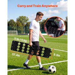 Uimoso Soccer Rebounder Board 37.4 x 9.8 in Dual-Sided Training Wall