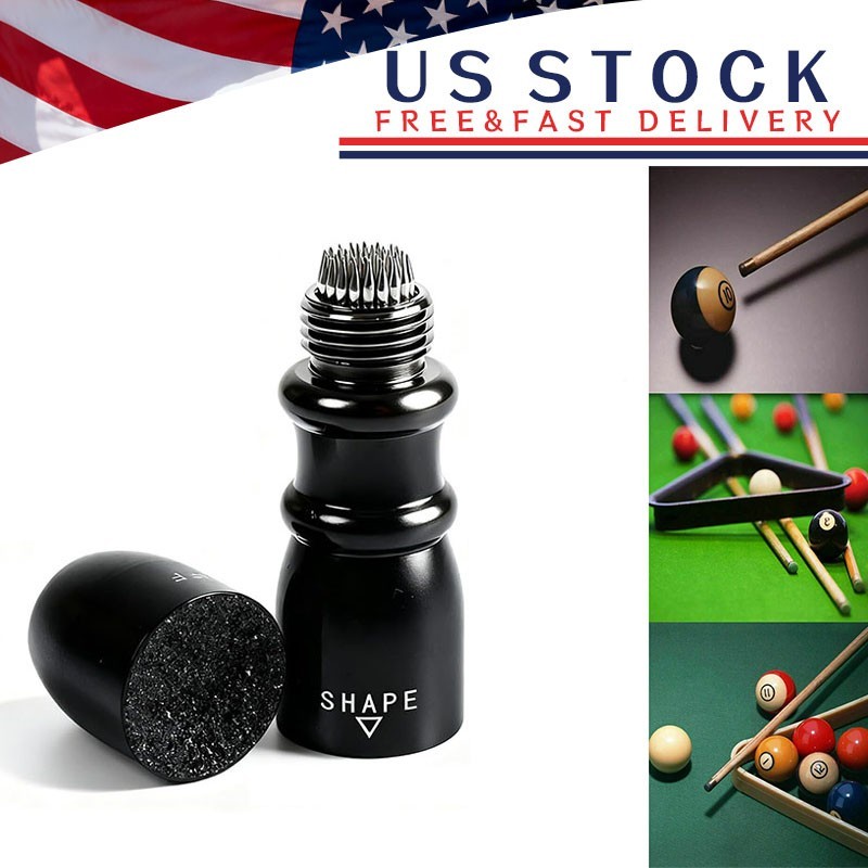 Snooker 3-In-1 Billiard Pool Cue Tip Shaper, Pool Cue Tip Stick Repair Tool Kit