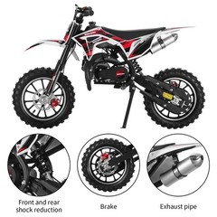 Gas Dirt Bikes Mini Dirt Bike 50CC 2-Stroke Gas Bike Motocross Moto for Kids