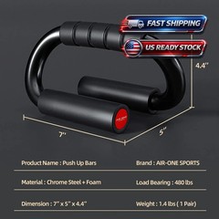 Ergonomic Push Up Bars (2 Pack) – Portable Push Up Handles for Men & Women