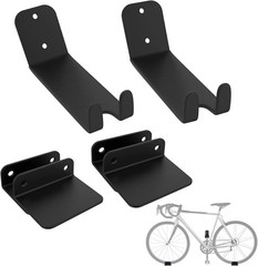 2 Pack Bike Pedal Hanger Wall Mount, Heavy Duty Horizontal Bike Rack for Garage