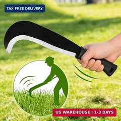 Small Machete Sickle Tool, 13.5-Inch Garden Knife with Curved Blade for Weeding,