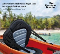 Adjustable Padded Deluxe Kayak Seat Detachable Back Backpack/Bag Canoe Backrest