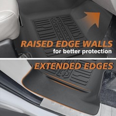 TripleAliners Floor Mats All Weather Liner Compatible with 2015-2024 2025 Ford