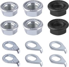 Bike Axle Nut Kit Durable M8 M9.5 M10 Flanged Washers Mountain Road Bike Hub…