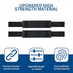 Adjustable Hoverboard Seat Attachment Straps with Strap Protectors for Karts