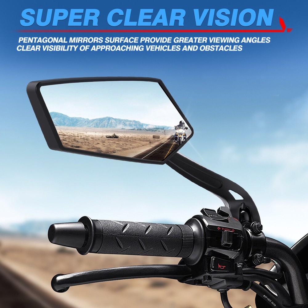Handlebar Mirrors Bike Mirror Handlebar Mount Rotatable Rear View Side Mirror