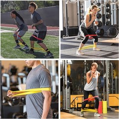 Resistance Bands Set of 5 Loop Exercise Bands for Yoga Fitness Workout Gym