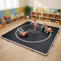 10×10 ft Inflatable Wrestling Mat for Wrestling, Martial Arts, Jitsu, Boxing,MMA