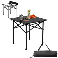 Portable Folding Camping Table 2-4 Persons Ultralight Outdoor 20×20 in Black