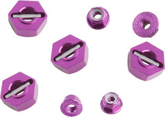 12Mm Wheel Hex Hubs Drive Adapter 5Mm Thick & Flange M4 Lock Nuts Aluminum for R