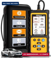 OBD2 Scanner with ABS SRS Transmission, Reset Fault Lights | Check Engine Code R