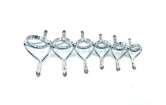 Rod Building Guide Set 9 Pack, Double Foot, Silver or Black Very Durable