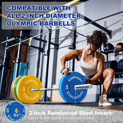 WEIGHT PLATES Olympic Dumbbell Rubber Bumper 10/15/25/35/45/55/100/160 Lbs