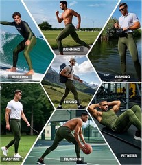 Men’s Compression Pants 3-Pack Sports Fitness Gym Running Tight Leggings