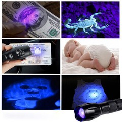 UV Flashlight Black Light Super Bright 120000lm Torch Ultra Violet Lamp LED