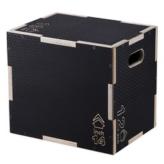 VEVOR 16/14/12 Inch 3 in 1 Plyometric Jump Box Fitness Exercise Plyo Box Wooden