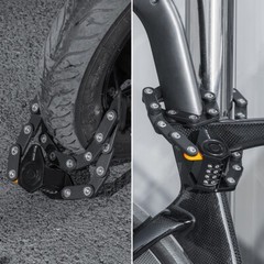 WEST BIKING 4 Digit Code Bicycle Folding Lock Anti Theft E-bike Chain Lock 78cm
