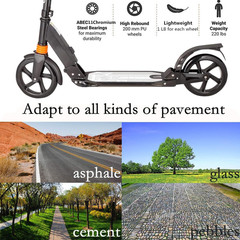 200mm Scooter Wheels, 8 inch Dia, Set of 2 | 200 mm Adult Teen Scooter Replaceme