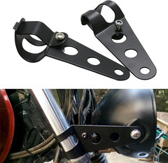 Motorcycle Headlight Mount Brackets 33-43mm Fork Ear Clamp Universal Black