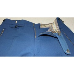 Vintage Bogner Five Olympics Blue Wool Stirrup Ski Pants Western Germany SZ 6-8