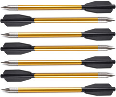 12-60 ALUMINUM BOLTS 6.3in METAL ARROWS 50 80 lb PISTOL CROSSBOW ARCHERY