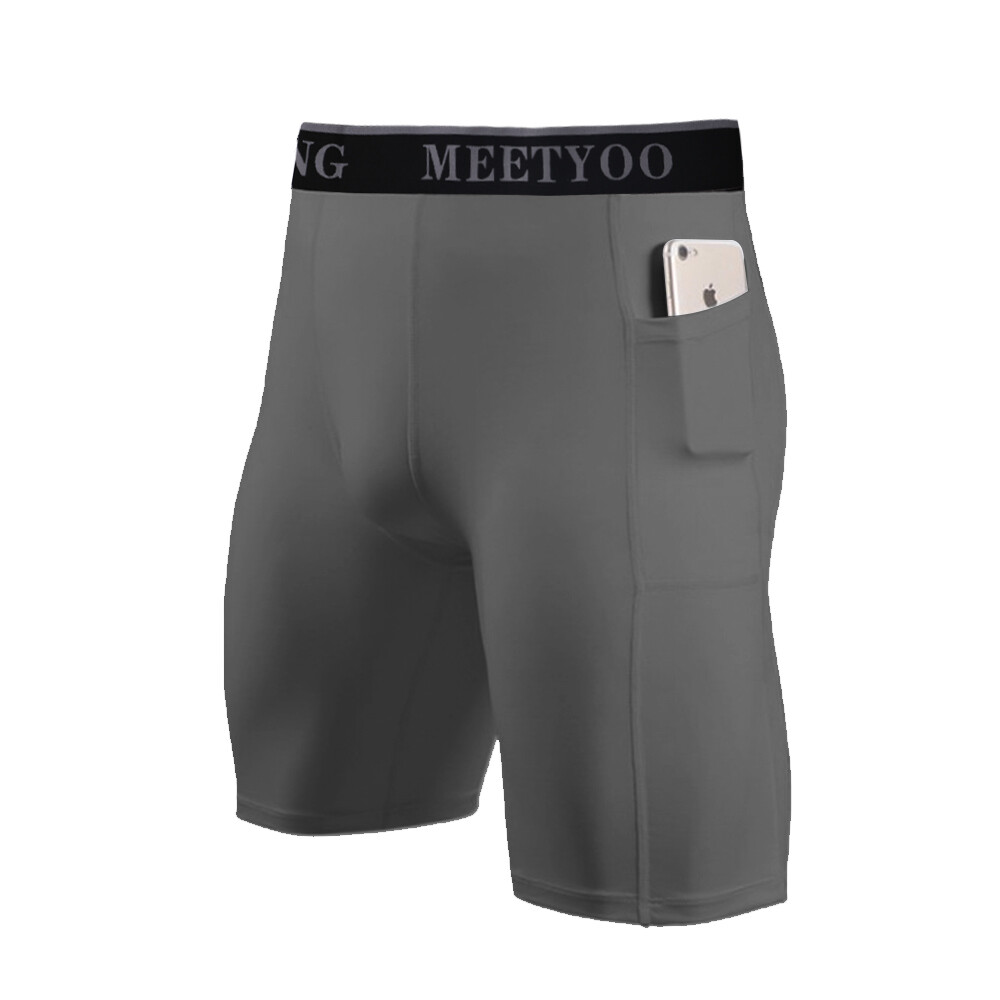 Men Compression Sport Shorts Athletic Workout Running Performance Baselayer