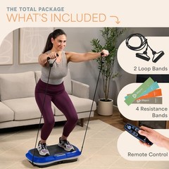Lifepro Waver Vibration Plate Exercise Machine Full Body Workout Lymphatic -Blue