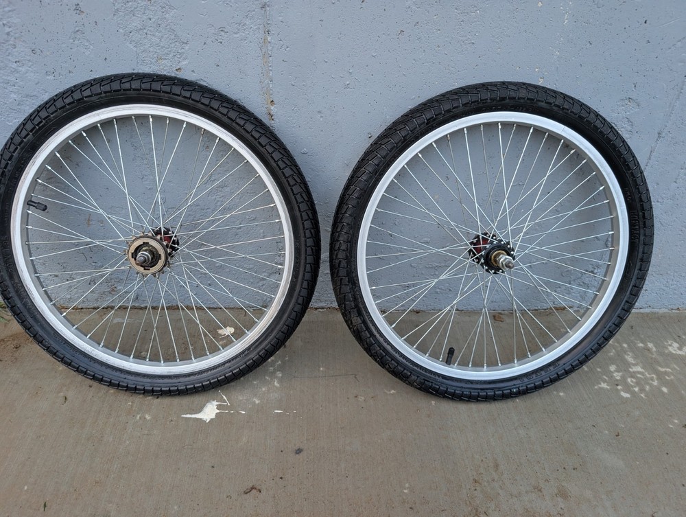 20in Unknown Brand BMX Wheelset With Kenda KONTACT TIRE Single Speed