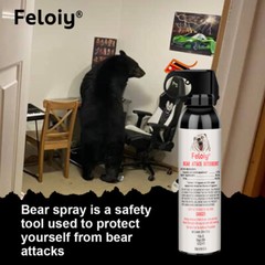 Feloiy Bear Spray 11oz Powerful Stream Strongest Legal Formula with Holster