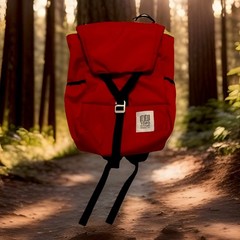 Topo Designs Colorado Y-Pack Red Backpack Rolltop Daypack Cordura 18” VGC NICE!