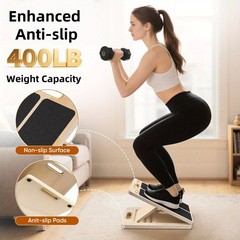 Adjustable Slant Board for Calf Stretching Wooden Incline Board 300LB AntiSlipHS