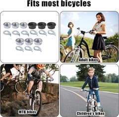 Bike Axle Nut Kit Durable M8 M9.5 M10 Flanged Washers Mountain Road Bike Hub…