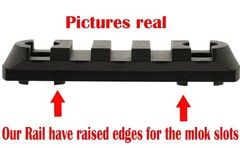 6 Pcs Hunting scope mount Picatinny Rails rail Section for m-lok rail