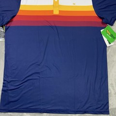 TIPSY ELVES Golf Polo Shirt Men XL Performance Slice Of Sunset Retro Stripes NWT