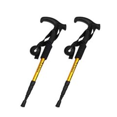 2x Trekking Poles Walking Hiking Sticks Adjustable Anti-shock Alpenstock